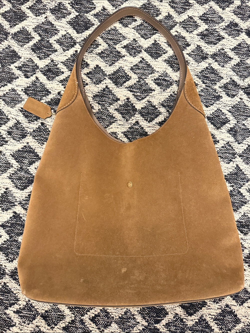 Coach Brooklyn Suede Shoulder Bag 39 in Cedar/Brass - Picture 5 of 10